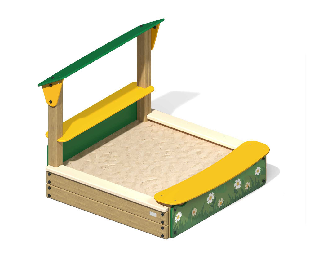 Песочница "Ромашковое поле" с навесом